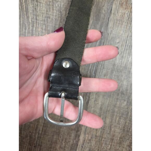 Echt Leder Leather Black Genuine Leather Women's Belt Made in Italy Large - Picture 6 of 10